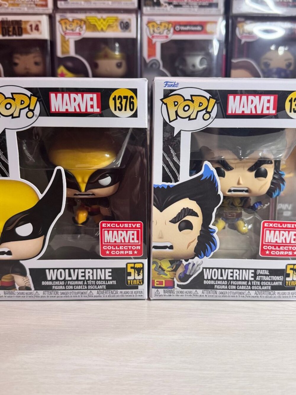 Funko Pop! Lot Wolverine #1372 #1376 Marvel Collector Corps Exclusive - Lot of 2